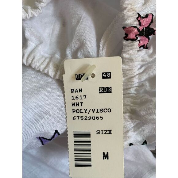 Ramona Rull Vintage Indian Print Caftan Tent Dress White Size M - Picture 7 of 12